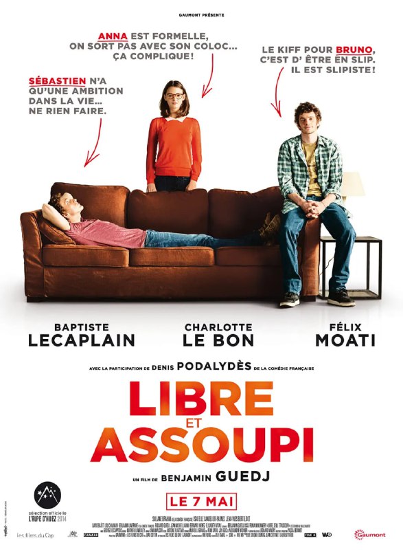 名称：轻松自由 Libre et assoupi (2014)描述：塞巴斯蒂安(巴普蒂斯特·勒卡普兰 饰)生命中只有一个心愿：什么也不做