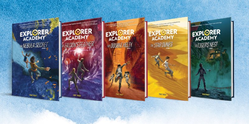 名称：青少年科学探险有声书《Explorer Academy (国家地理出品) 》描述：美国国家地理为孩子做的第一套科幻探险小说，这是一本能让你和孩子边玩边学的奇趣小说！更是一部让孩子学会应对危险的勇气之书！将他们真实的人物探险经历和冒险精神融入其中，鼓励孩子大胆探索未知的世界