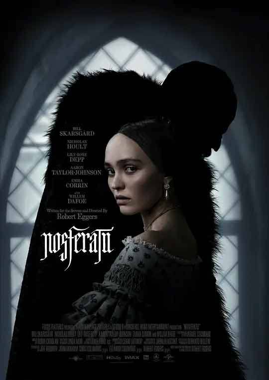 名称: 诺斯费拉图 Nosferatu (2024)描述：影片讲述了一个哥特故事，被鬼附身的年轻女子艾伦·亨特（莉莉-罗丝·德普 饰）和迷恋她的可怕的吸血鬼伯爵（比尔·斯卡斯加德 饰）之间的痴恋，造成了难以言喻的恐怖